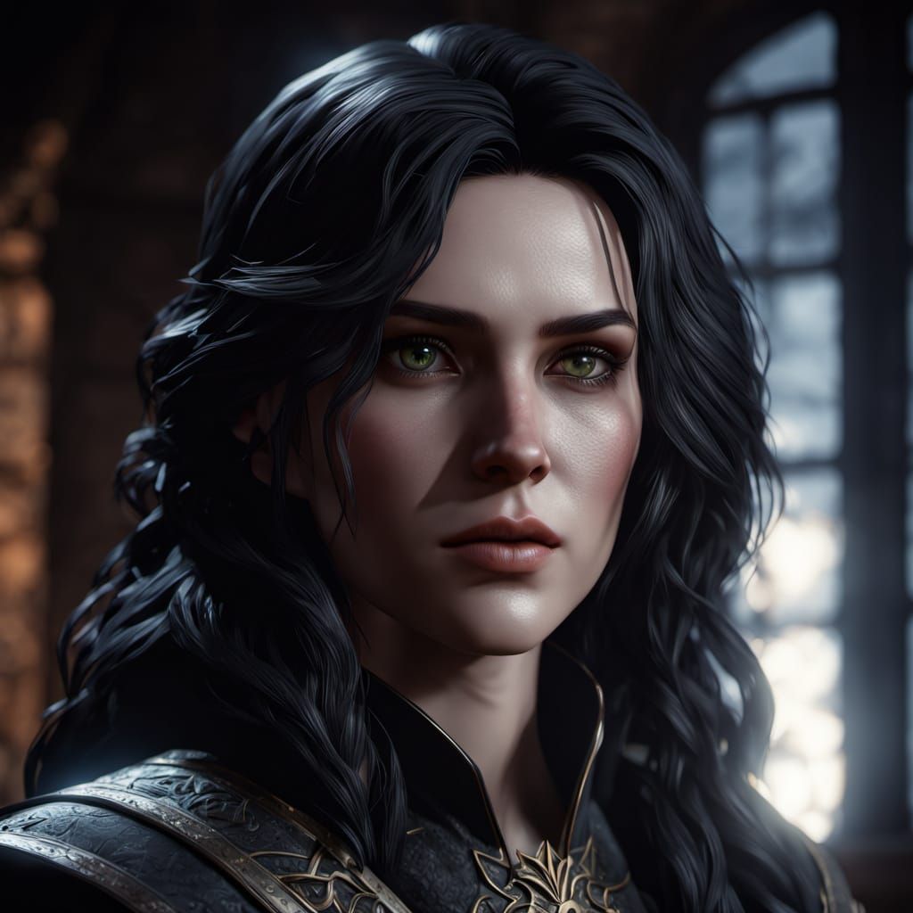 Yennefer Portrait in Cinematic 3D Style