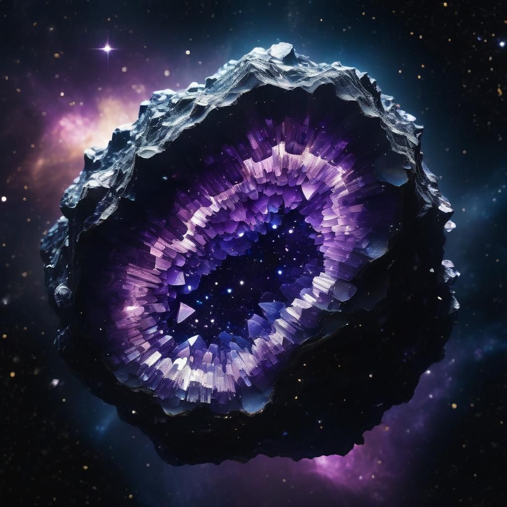 Amethyst Geode in the Cosmic Expanse