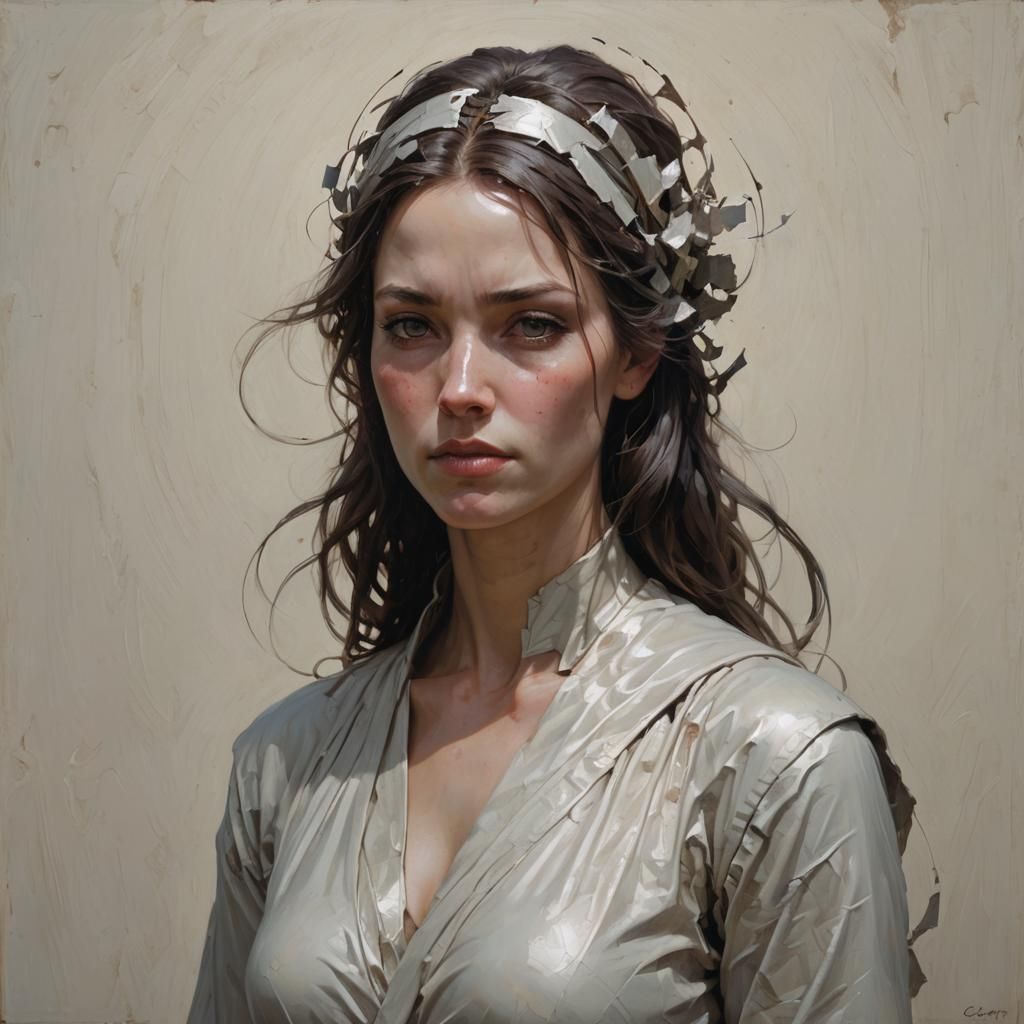 Portrait of Woman in Digital Art Style