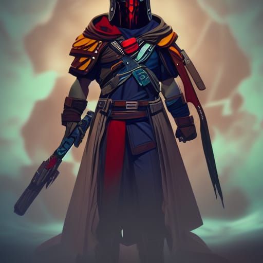 Stained Glass Cayde-6: Hyperdetailed Fantasy Art