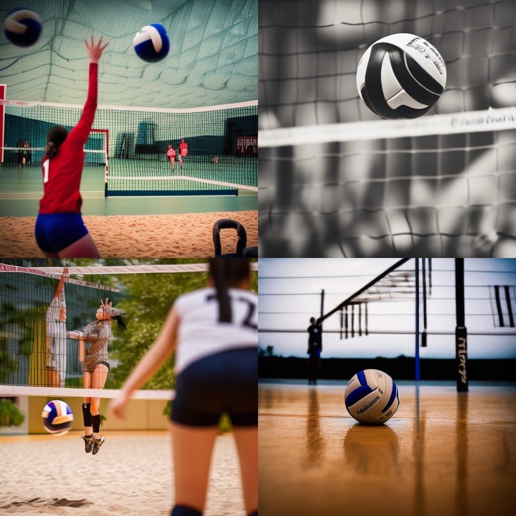 Volleyball Game in Sharp Focus: Professional Photography