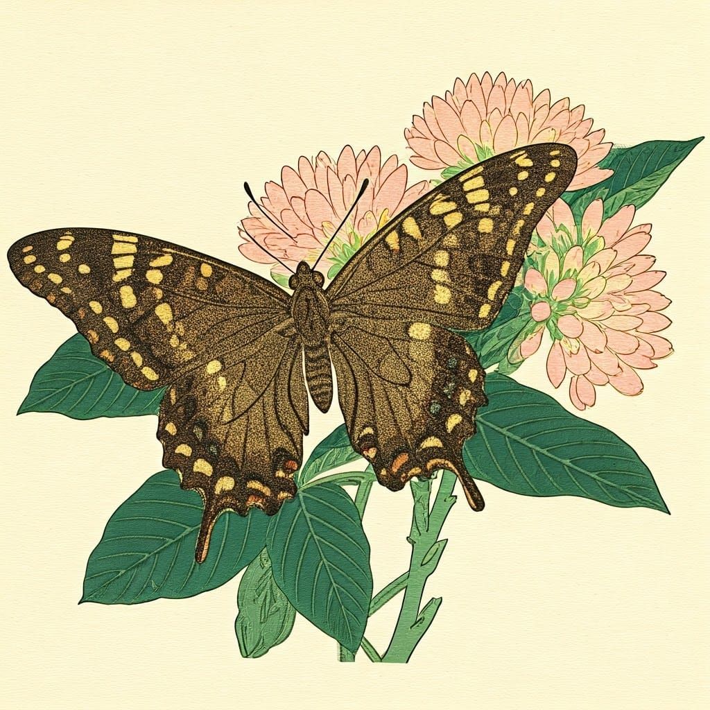 Butterfly and clover
