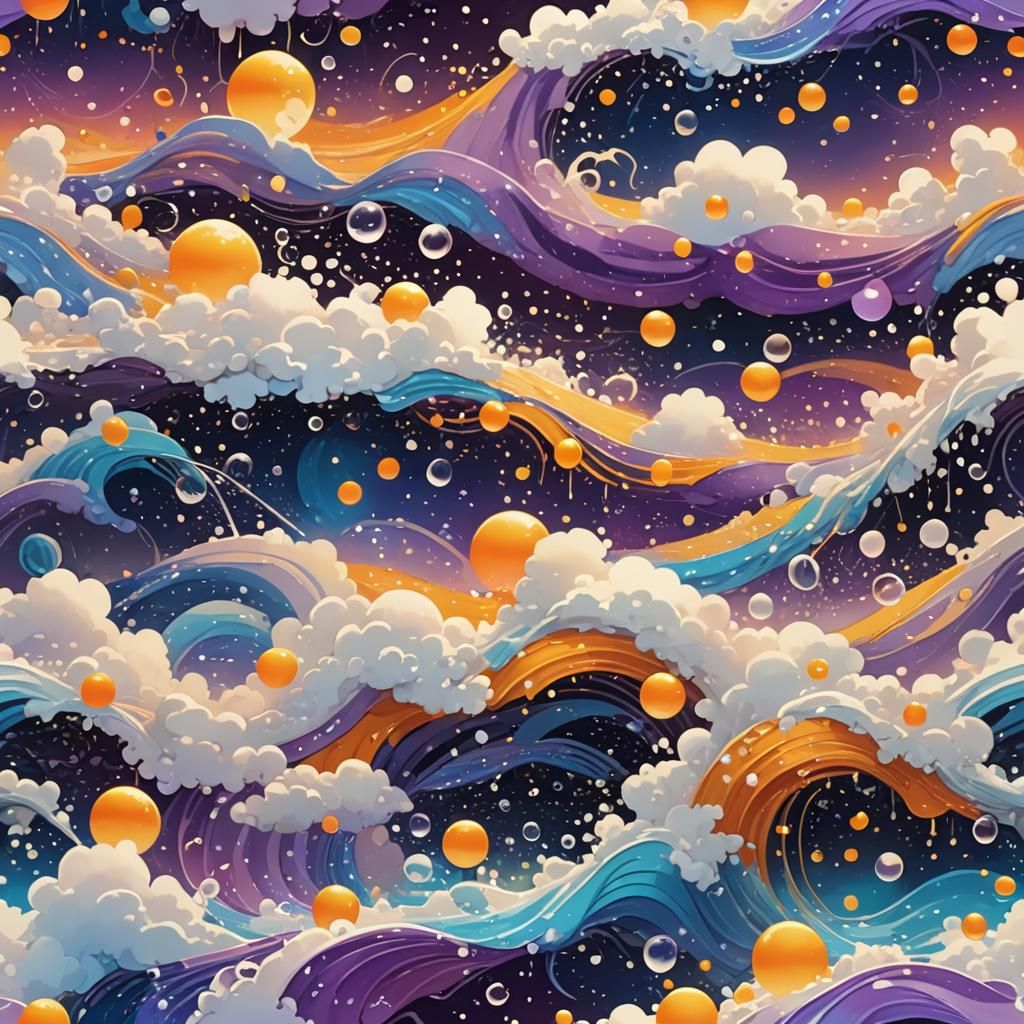 Musical Waves in Sky: Fantastical Concept Art