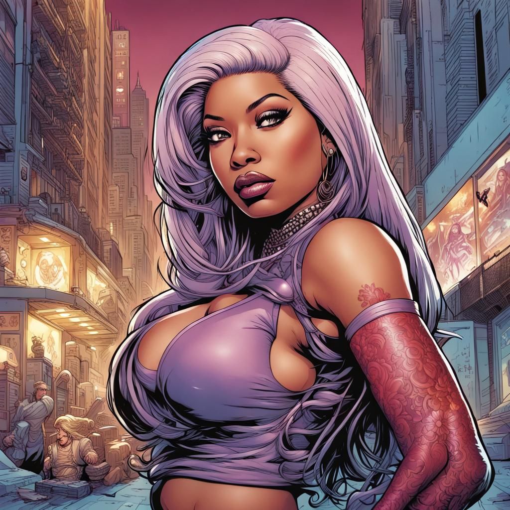 Nicki Minaj as Comic Book Art