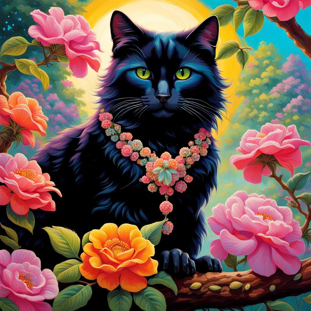 Flower cat