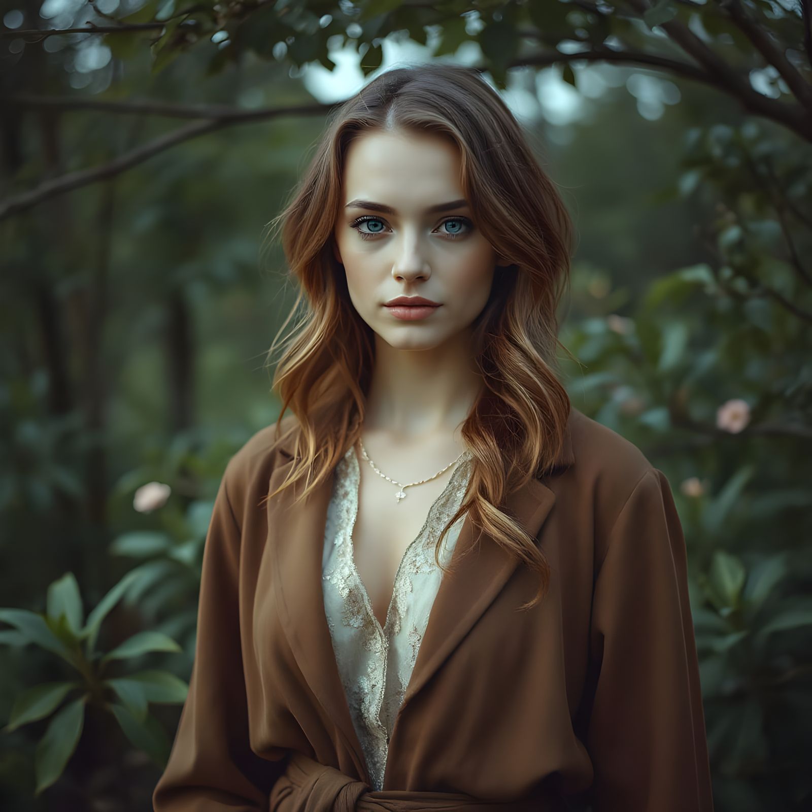 Hyperrealistic Portrait in Moody Blue Hues