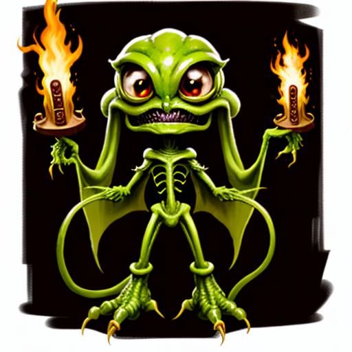 Filigree Alien Elemental Creature Conjured by Alchemist