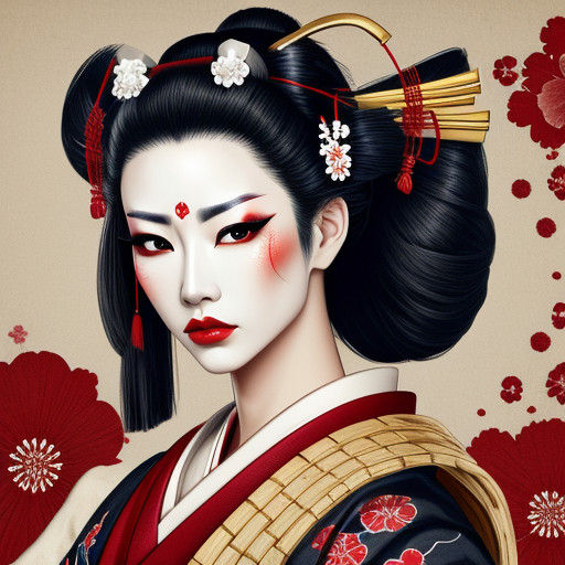Traditional Japanese Warrior Goddess