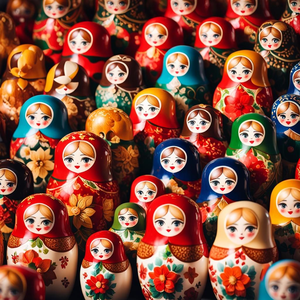 Matryoshka Doll in Professional Photography Style