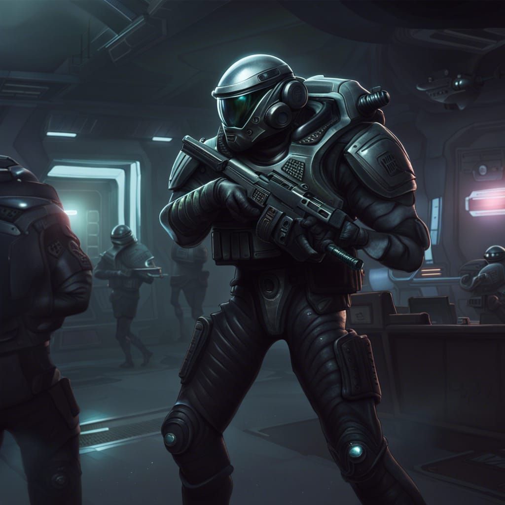 Alien SWAT Officer Ready for Action