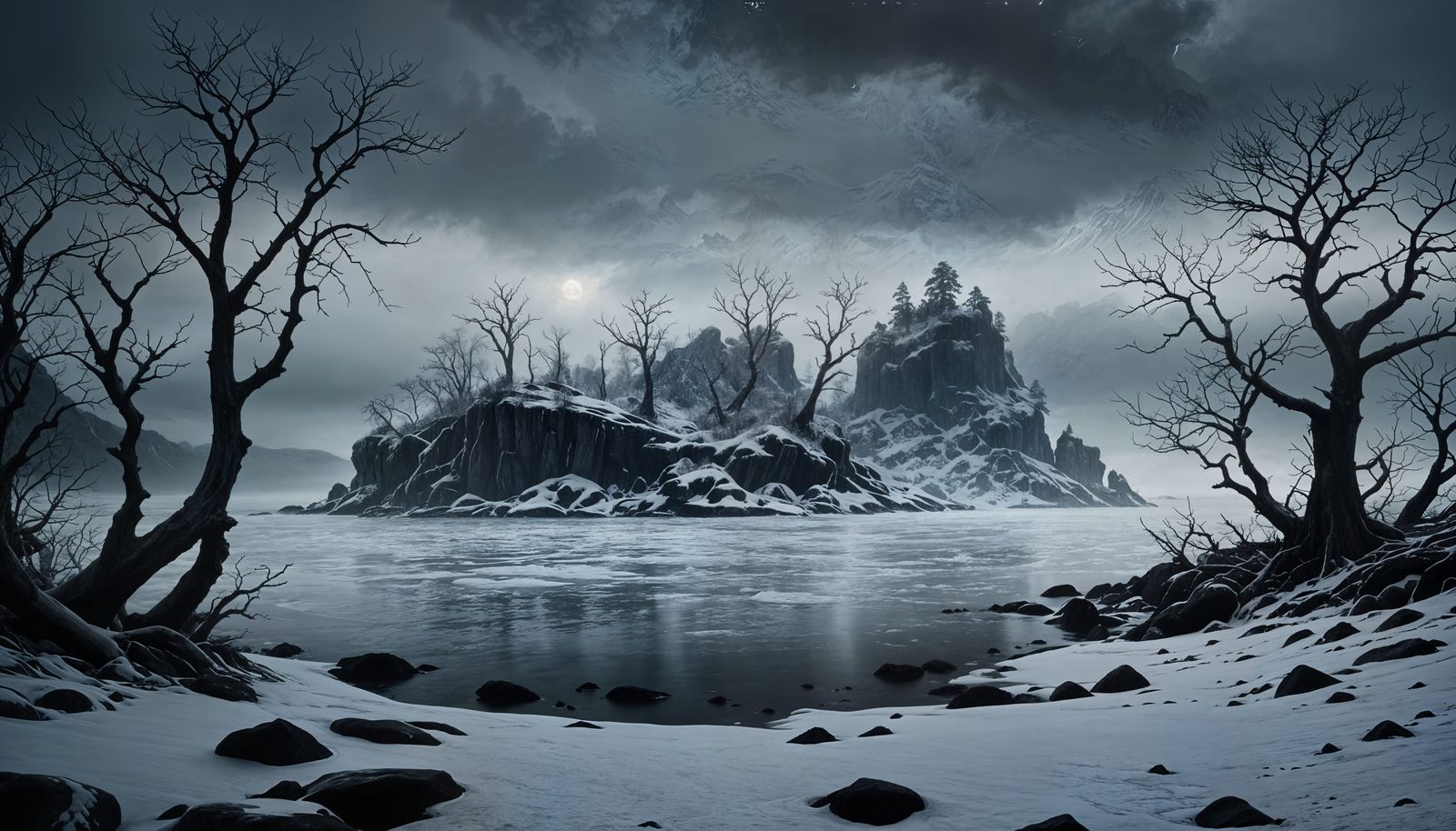 Haunting Island in Perpetual Darkness