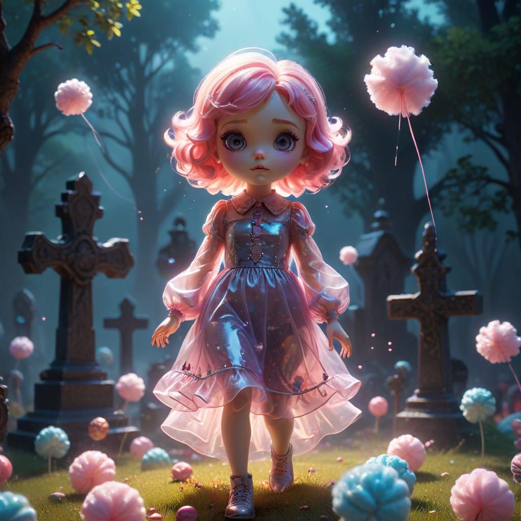 Spectral Chibi in Candy Land Graveyard