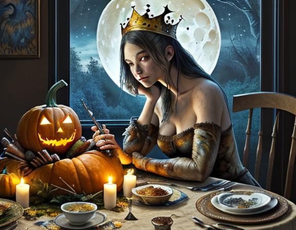Thanksgiving Turkey Dinner in Hyperrealistic Fantasy Art
