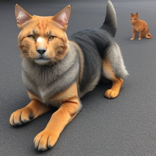 Mutt Mix and Feline Friends in Vibrant Color Palette