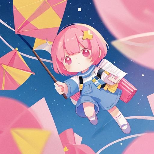 Cute Pink Astronaut Toy in Origami Papercraft