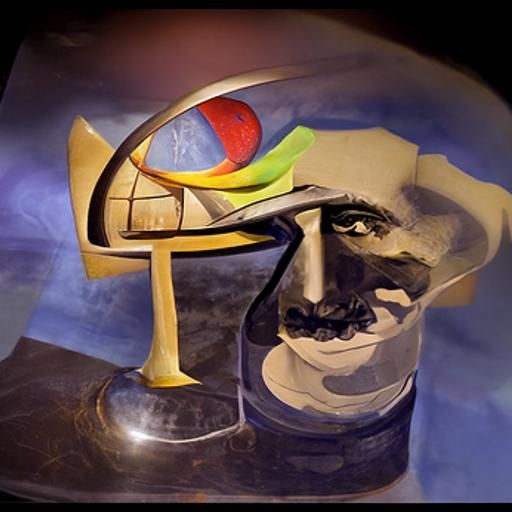 Abstract Cubist Lemon Einstein in Euclidean Style