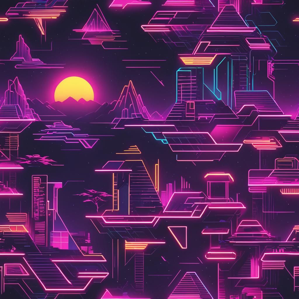 Synthwave Neon Retro Design
