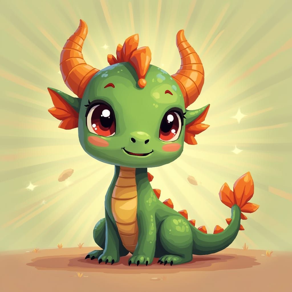 Cute Pixel-Art Dragon in Stardew Valley Style