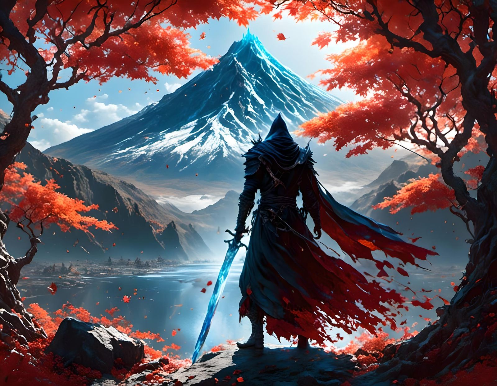 Glass Nazgul Gazing at Mount Taranaki