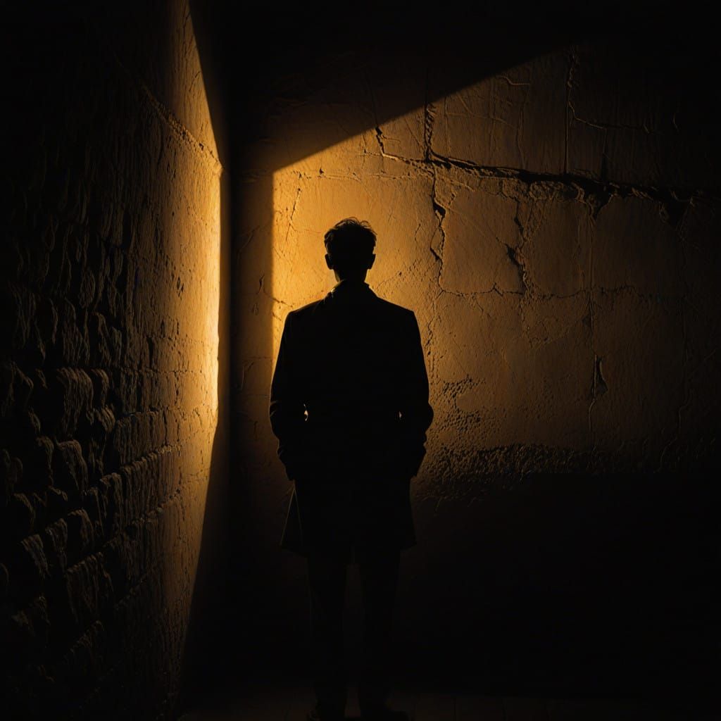 Ethereal Figure in Golden Light