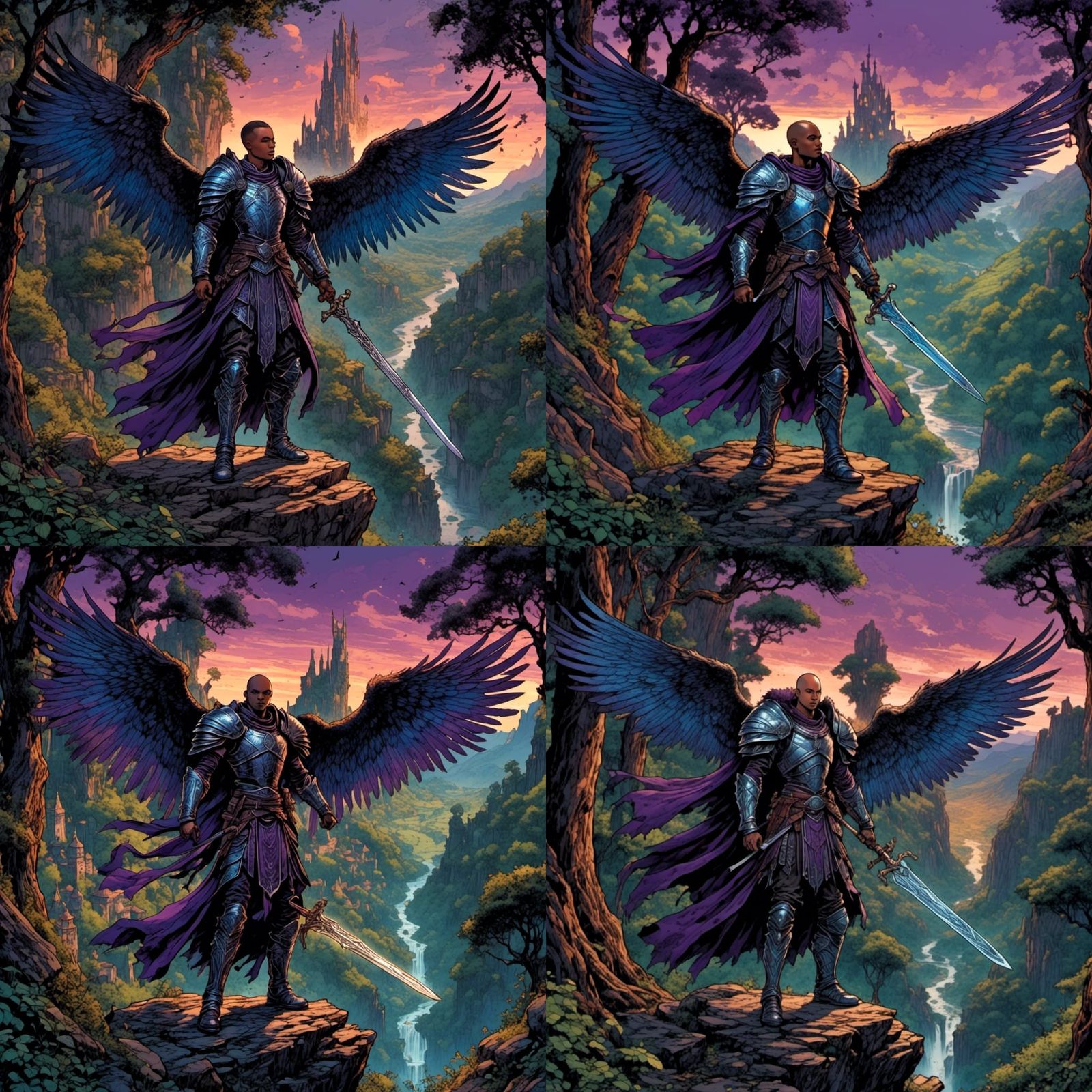 Dark Angel Overlook in Fantasy Comic Art
