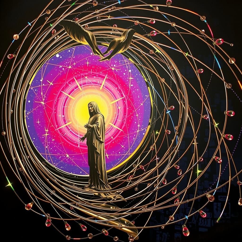 Hyperrealistic Sculpture of Reflected Glory in Vivid Red