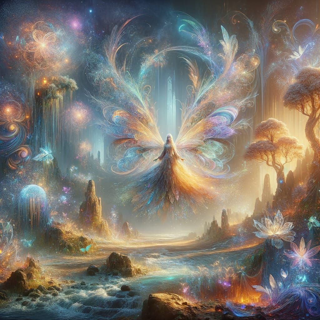 Ethereal Magical Creature in Enchanted Forest