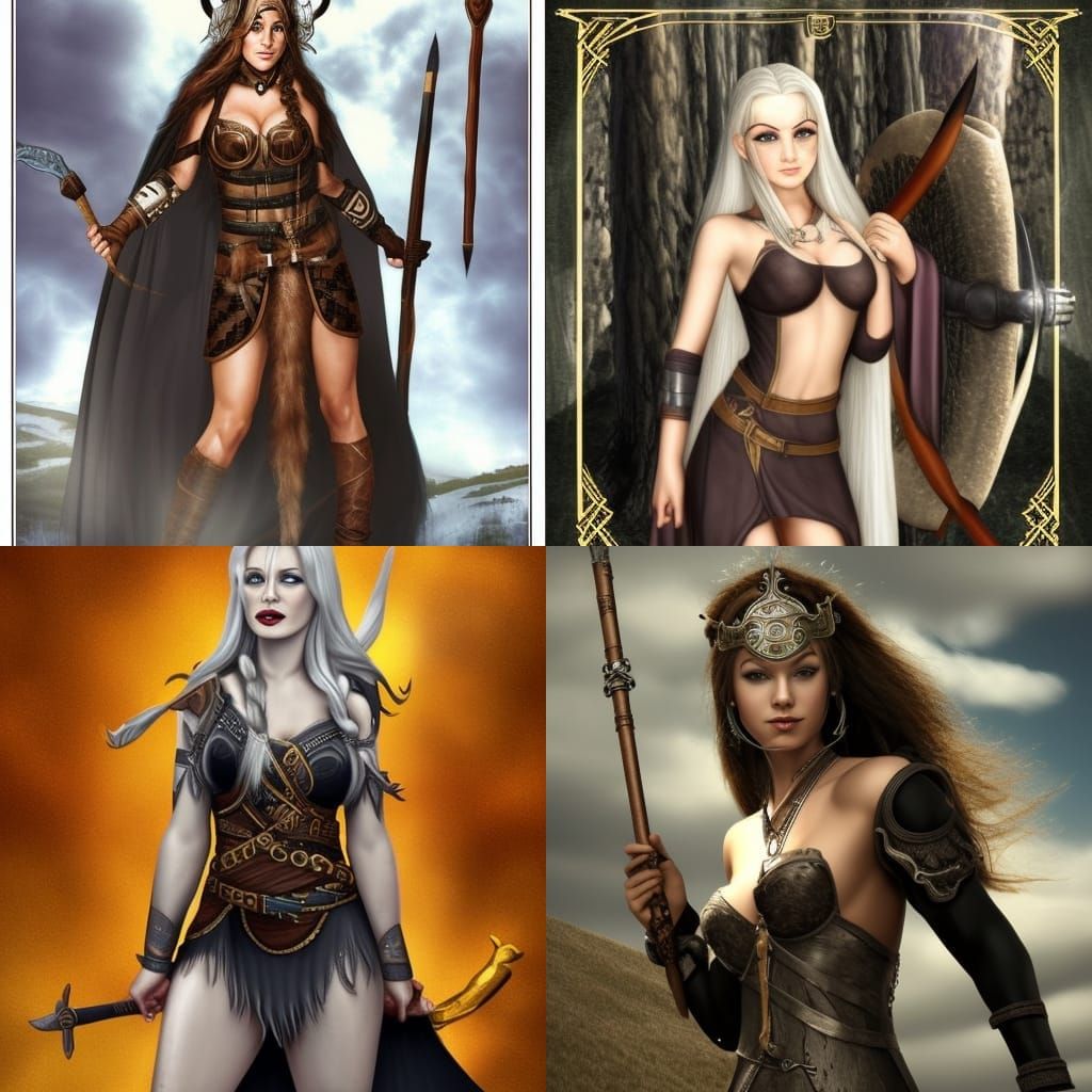 Ethereal Norse Goddess in Digital Art