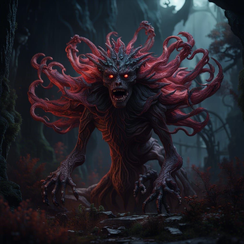 Detailed Matte Painting of a Demogorgon