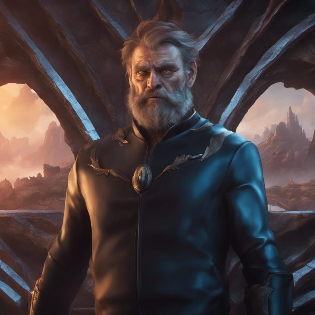 Fantastical Portrait in Detailed Matte Painting Style