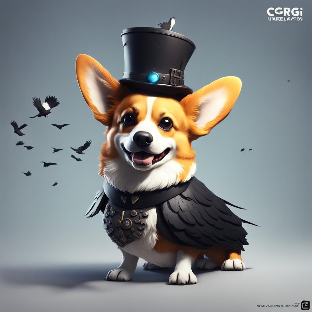 Crow Replaces Corgi: Detailed Matte Painting