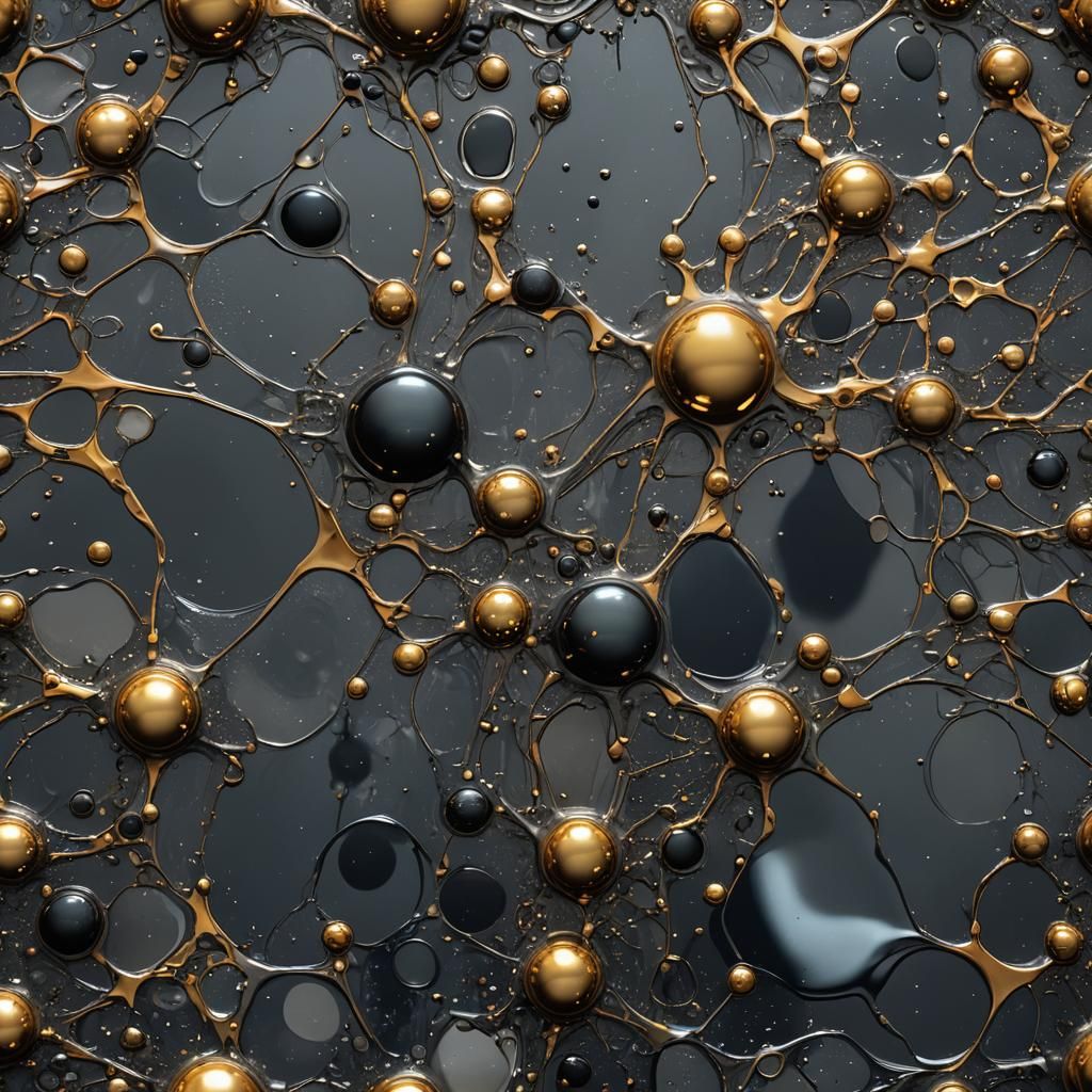 Chaotic Metallic Liquid Explosion in Surrealism Style