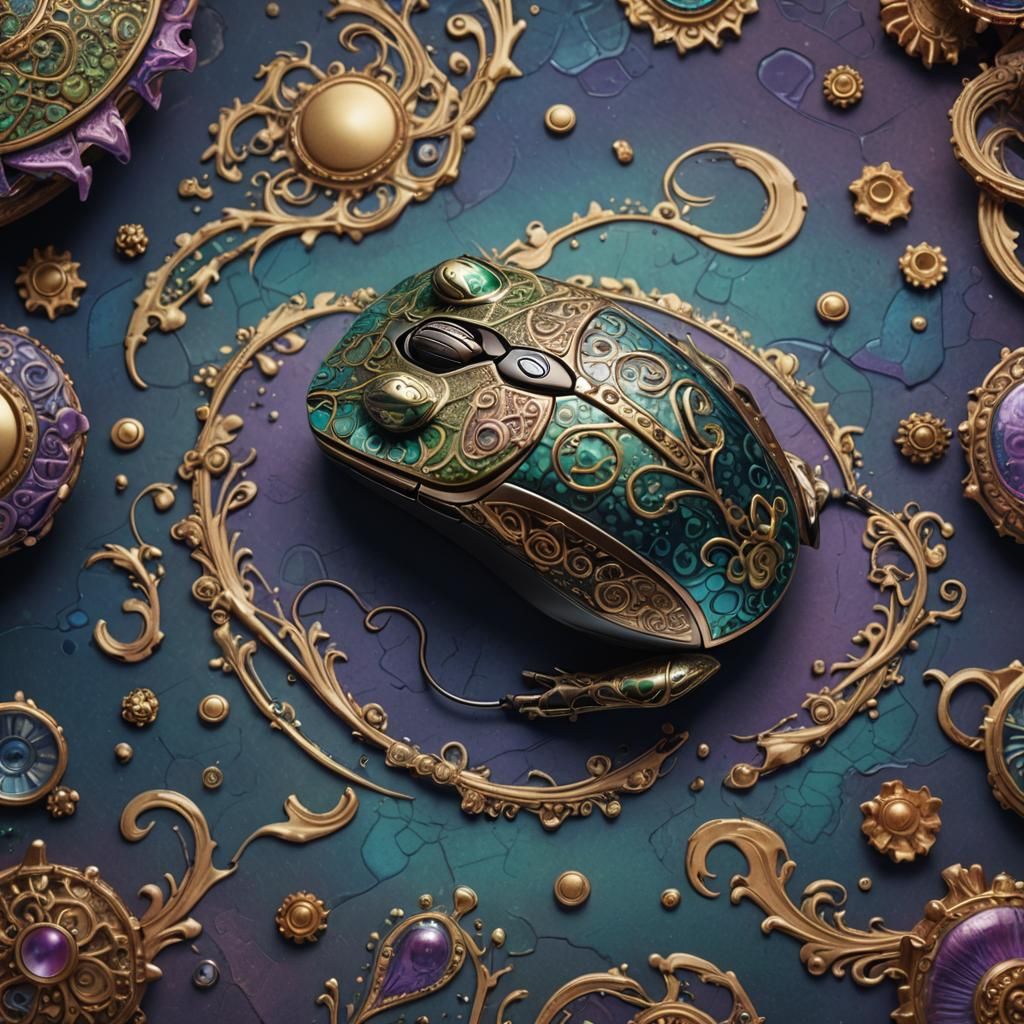 Bullfrog Computer Mouse: Detailed Matte Painting