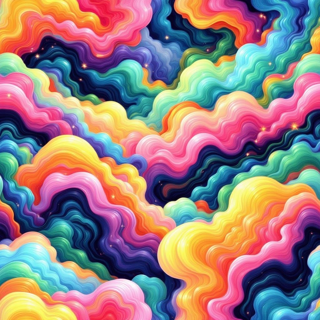 Vibrant Abstract Watercolor Pattern in Jewel Tones