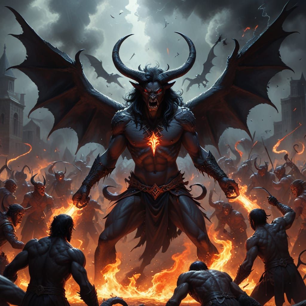 Demonic Mayhem in a Futuristic Landscape