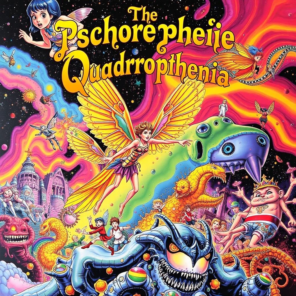 Psychedelic Fairies in a Rich, Colorful Style