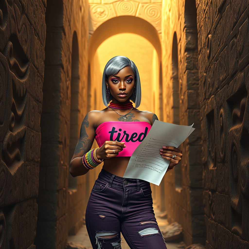 Woman in Labyrinth: Matte Painting Concept Art