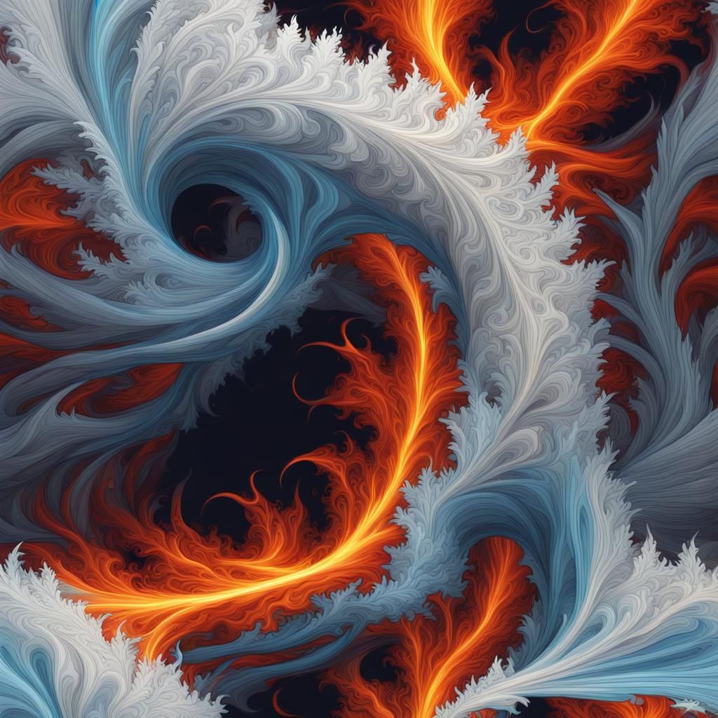 Chaotic Storm of Fire and Ice Abstract
