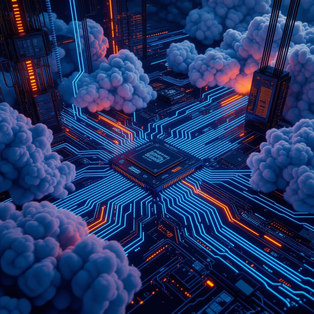 Electronic Circuits in a Digital Matte Painting