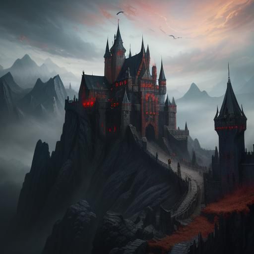 Detailed Matte Painting of Dracula in 8k