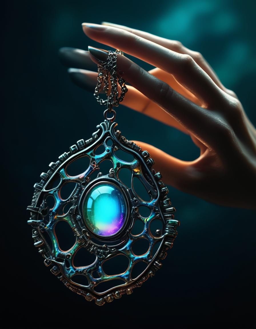 Futuristic Jewelry Art in Surrealist Style