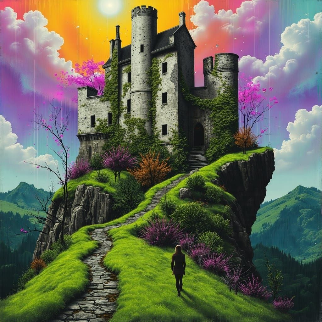 Castle Embarks on Lopsided Journey Through Green Valley in W...