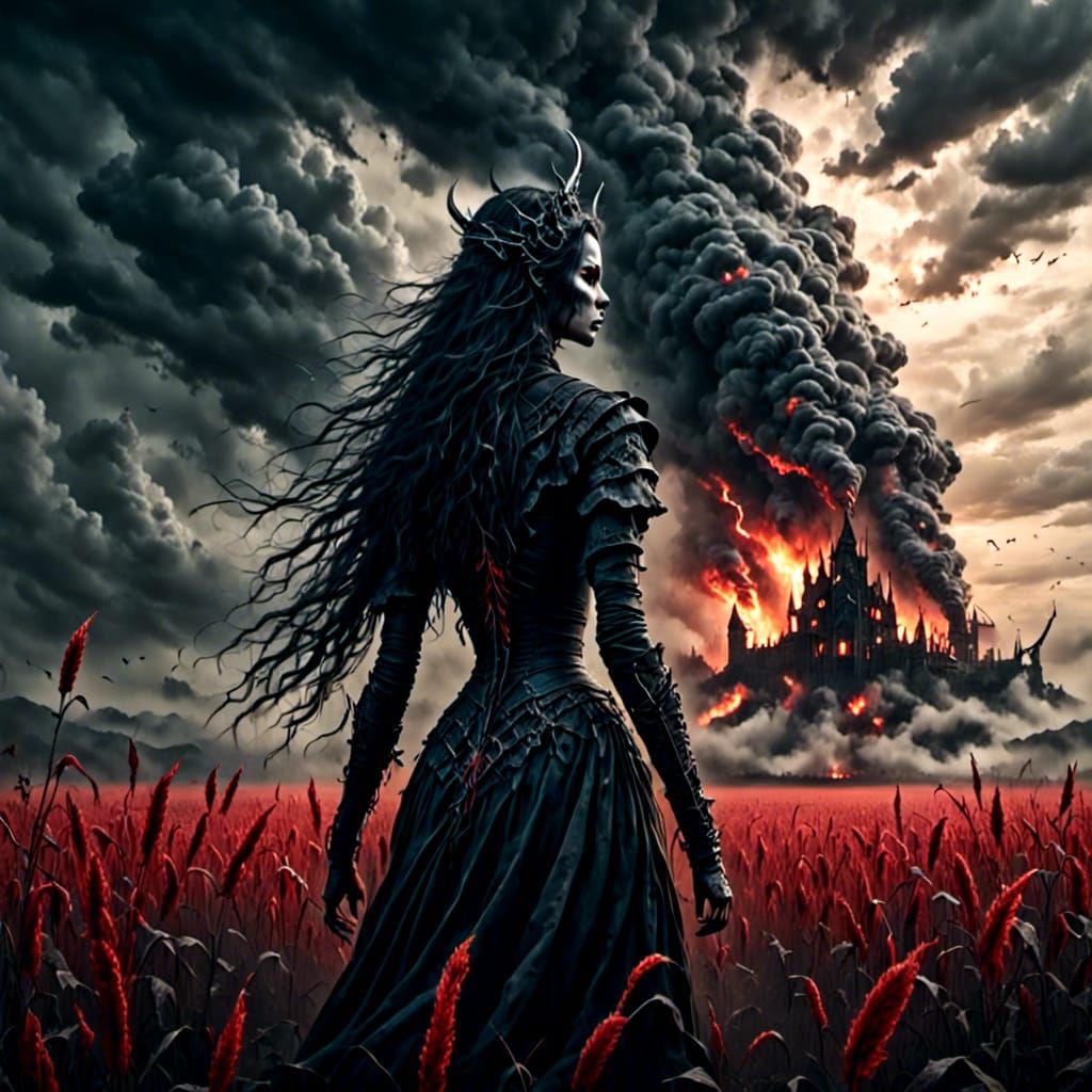 Enchantress Warrior Stares at Horizon