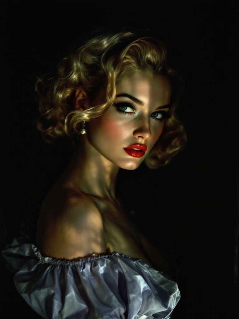 1950s Pin-Up in Gothic Glamour