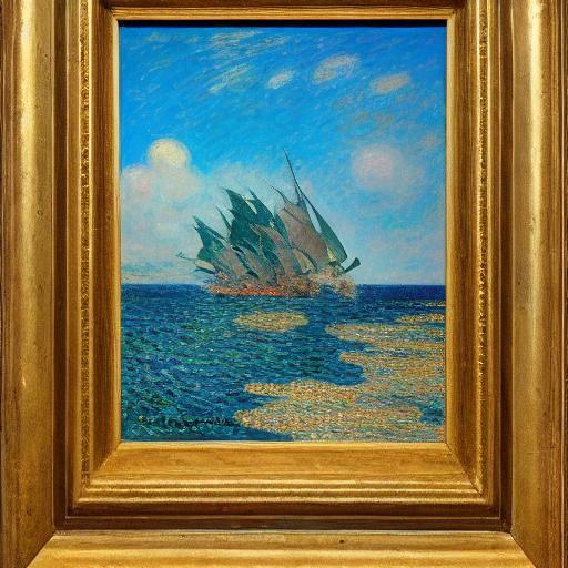 Impressionist Sea Mice Explore Coral Reef