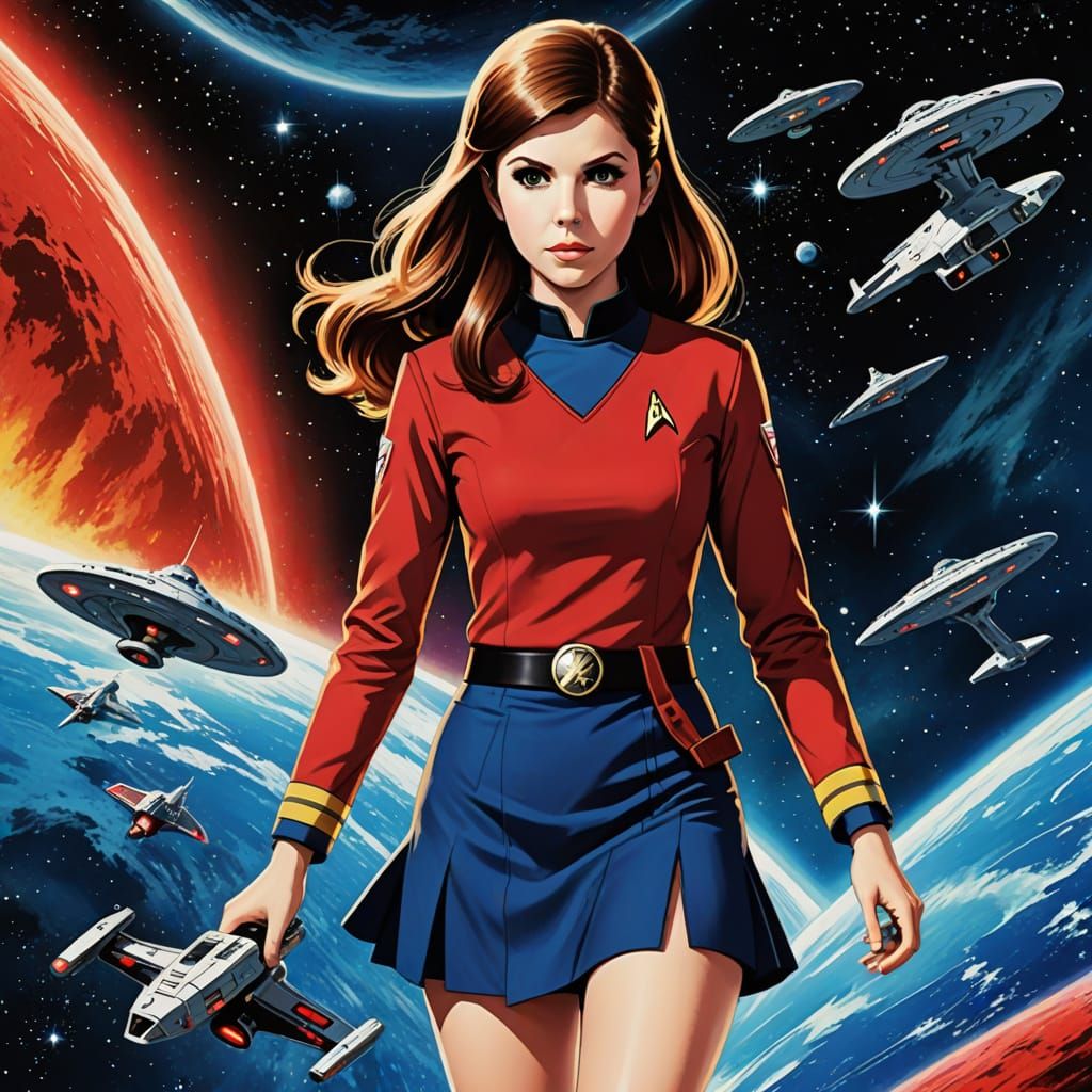 Anna Kendrick as Starfleet Officer with Captain Kirk in Anim...
