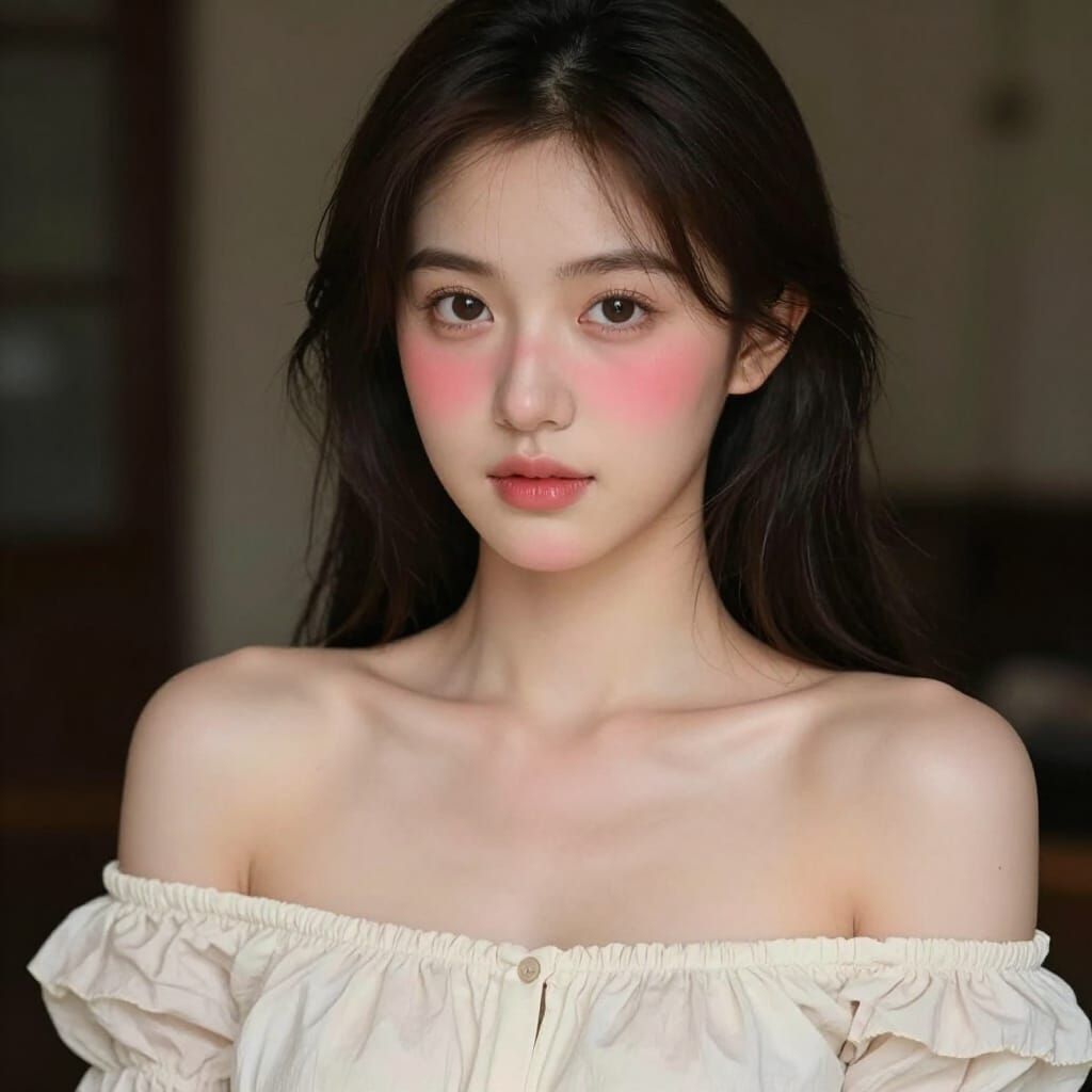 Photorealistic Portrait of Young Woman in Soft Light