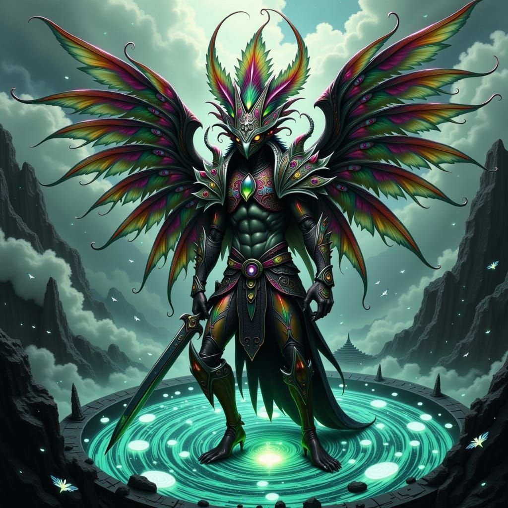 Majestic Quetzalcóatl Warrior in Intricate Armor