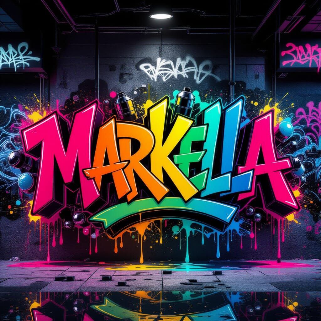 Vibrant Graffiti Letters: MarKella Wildstyle Art