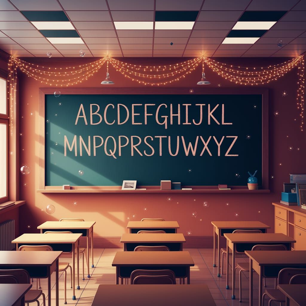 Magical Kindergarten Classroom in Warm, Deep Colors